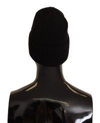 Dolce & Gabbana Black Wool Knit Women Winter Women's Hat