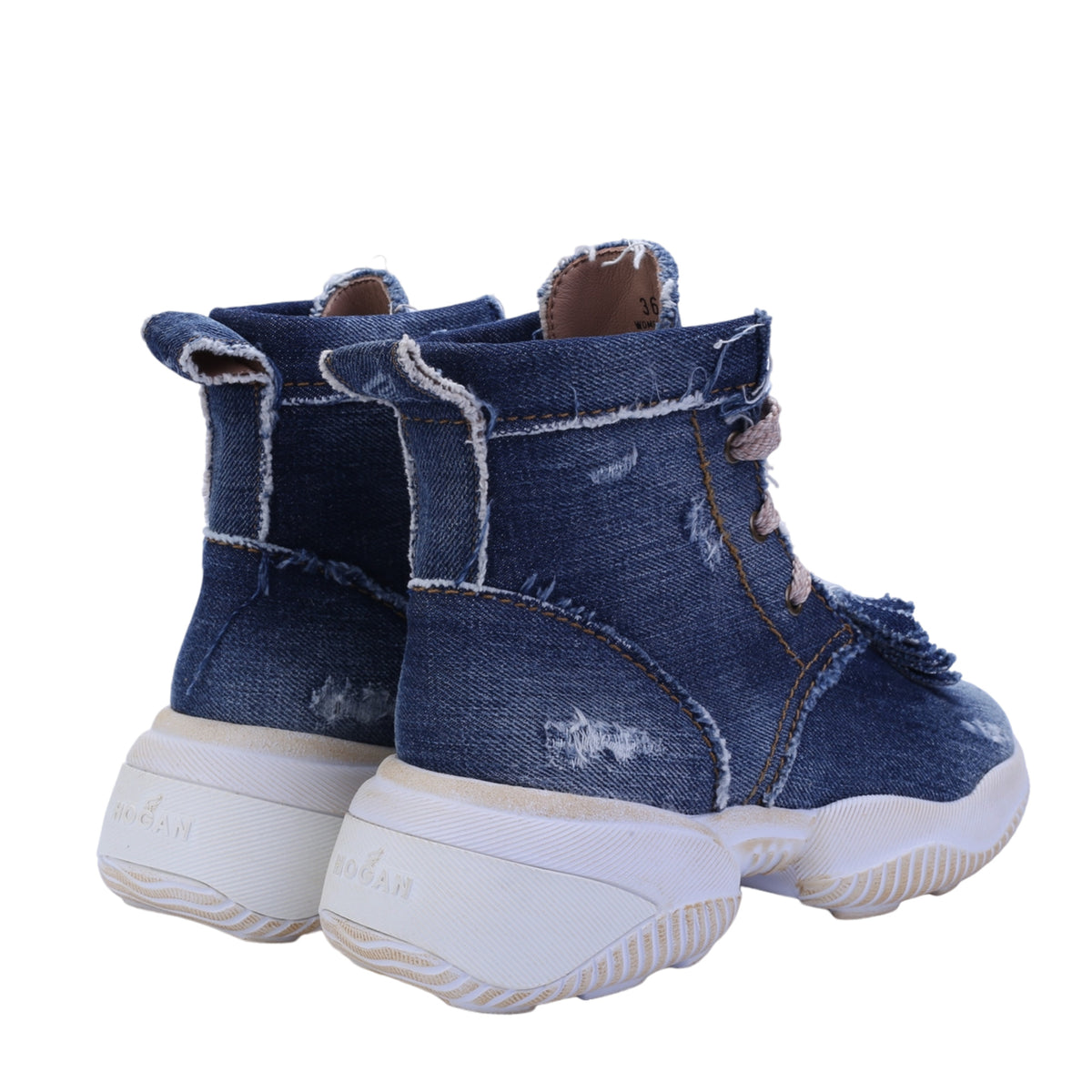 Hogan Interaction Denim High-Top Sneakers