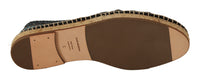Dolce & Gabbana Dolce & Gabbana Blue Gray Slip On Buffalo Espadrille Men's Shoes
