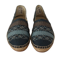 Dolce & Gabbana Dolce & Gabbana Blue Gray Slip On Buffalo Espadrille Men's Shoes