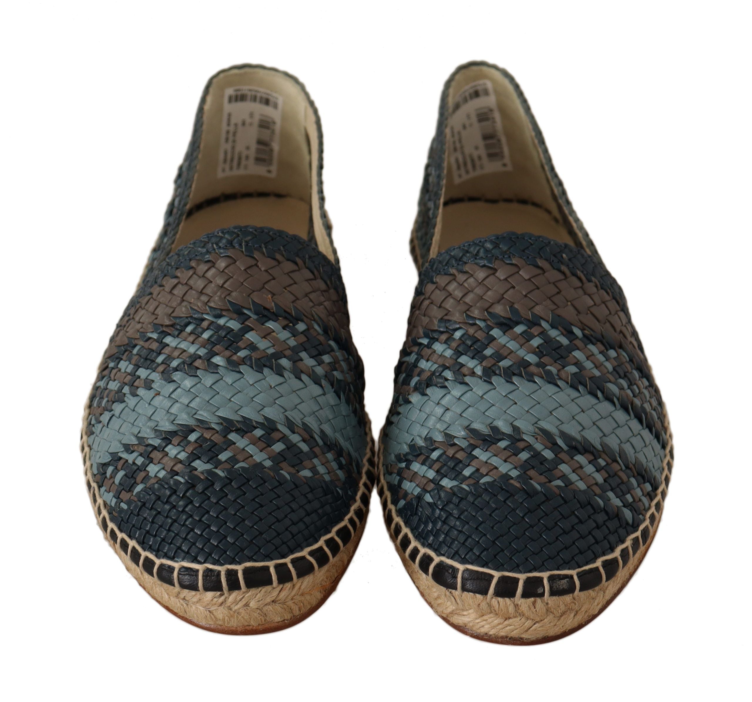 Dolce & Gabbana Dolce & Gabbana Blue Gray Slip On Buffalo Espadrille Men's Shoes