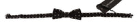 Dolce & Gabbana Dolce & Gabbana Black White Polka Dot Silk Adjustable Neck Papillon Bow Men's Tie