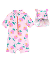 The Bonniemob Rashguard Swimsuit & Hat Set