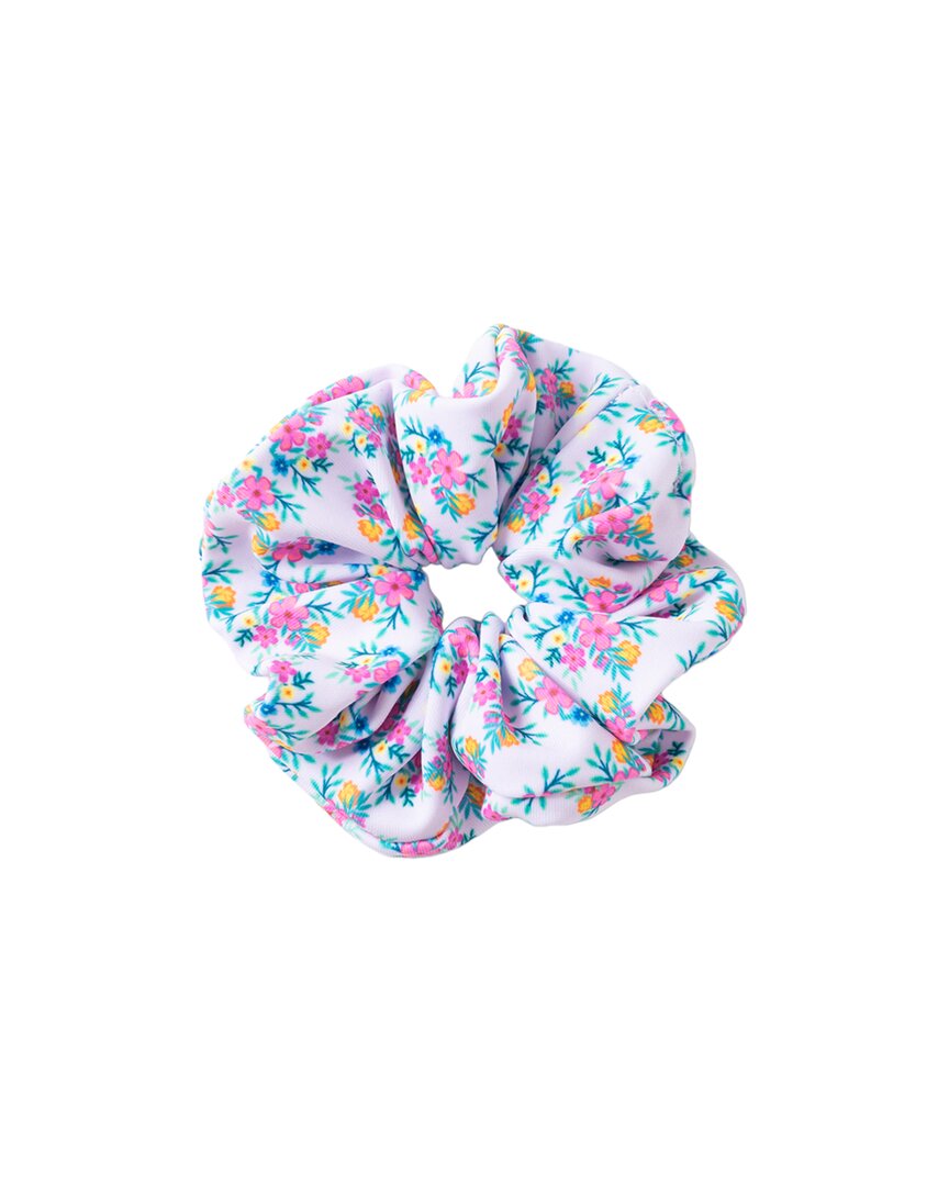 Andy & Evan Girls Rashguard & Matching Scrunchie Set, 4T, Blue