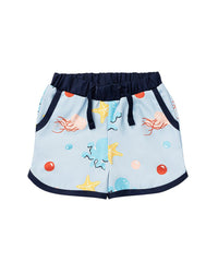 Monica + Andy Pocket Swim Trunks Blue