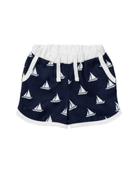 Monica + Andy Pocket Swim Trunks Blue