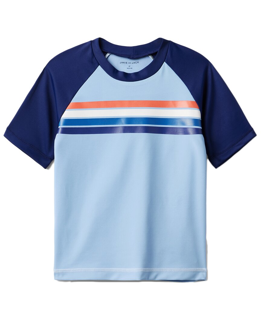 Janie And Jack Chest Stripe Rashguard