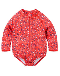 Janie And Jack Recycled Ditsy Floral Rashguard Swimsuit
