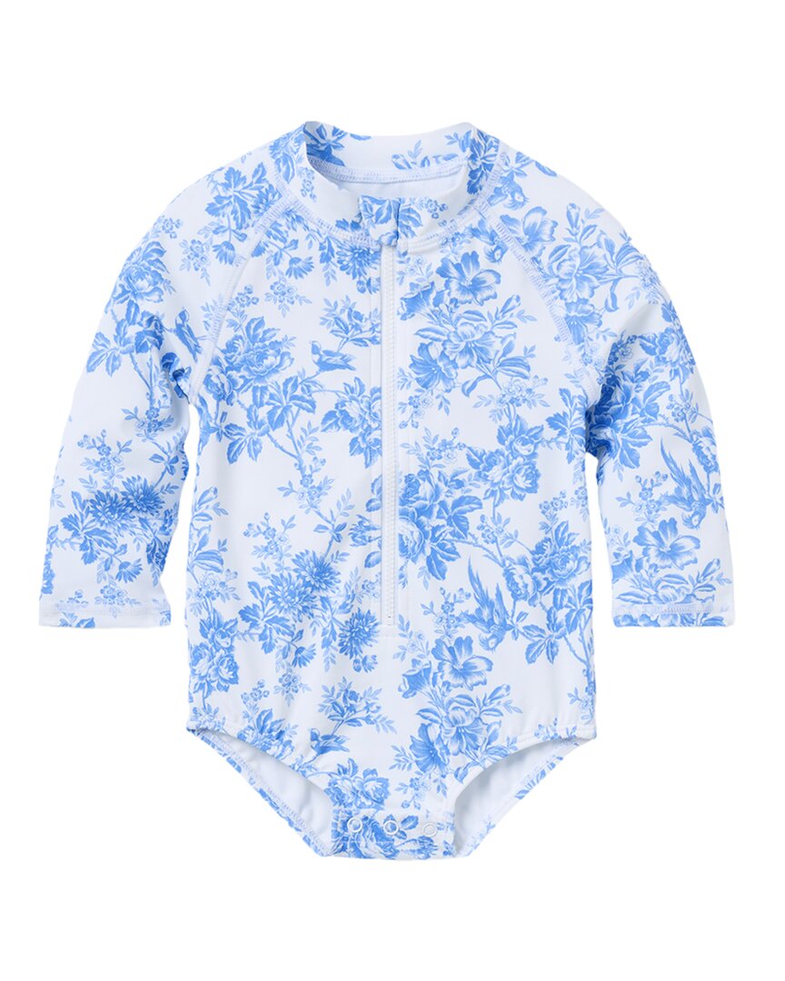Janie And Jack Recycled Floral Rashguard Swimsuit