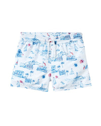 Janie And Jack Recycled Americana Toile Swim Trunk