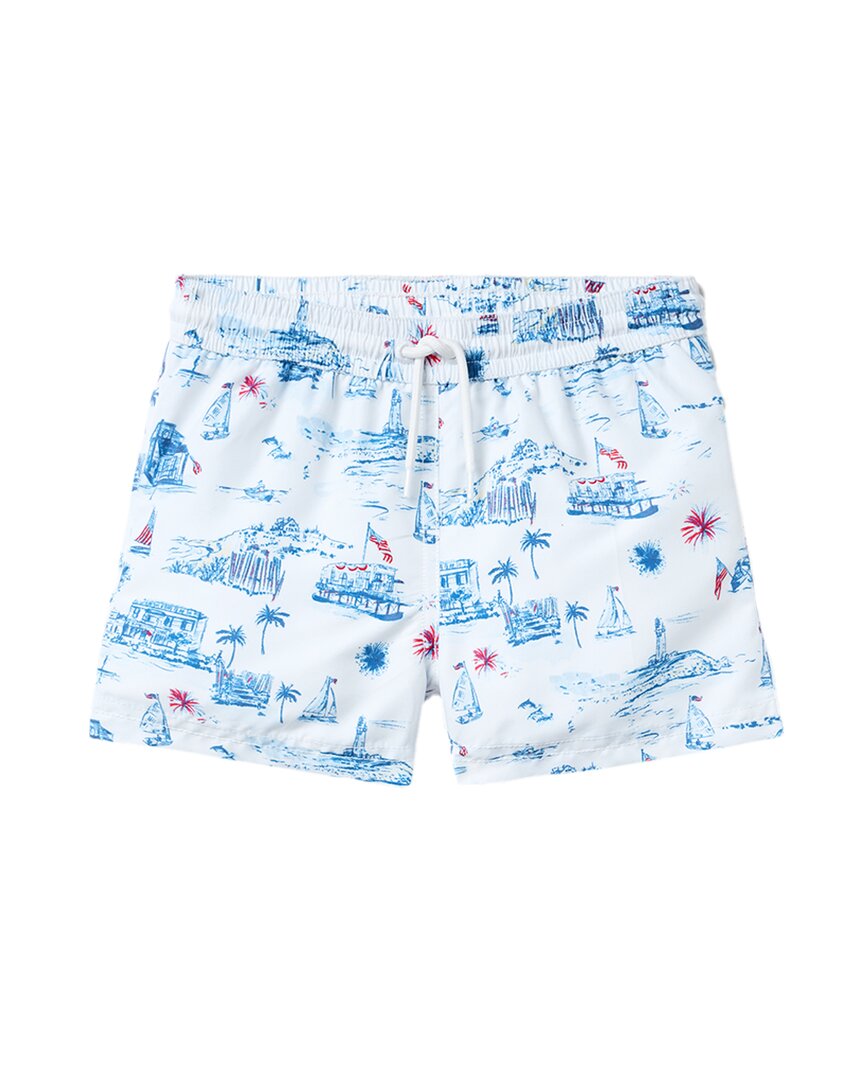 Janie And Jack Recycled Americana Toile Swim Trunk