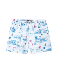 Janie And Jack Recycled Americana Toile Swim Trunk