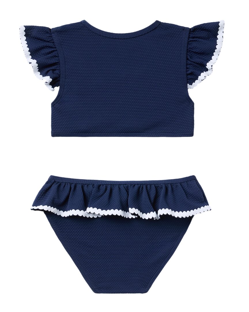 Janie And Jack Recycled Textured Ruffle 2Pc Swimsuit