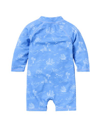 Janie And Jack Recycled Nautical Toile Rashguard Swimsuit