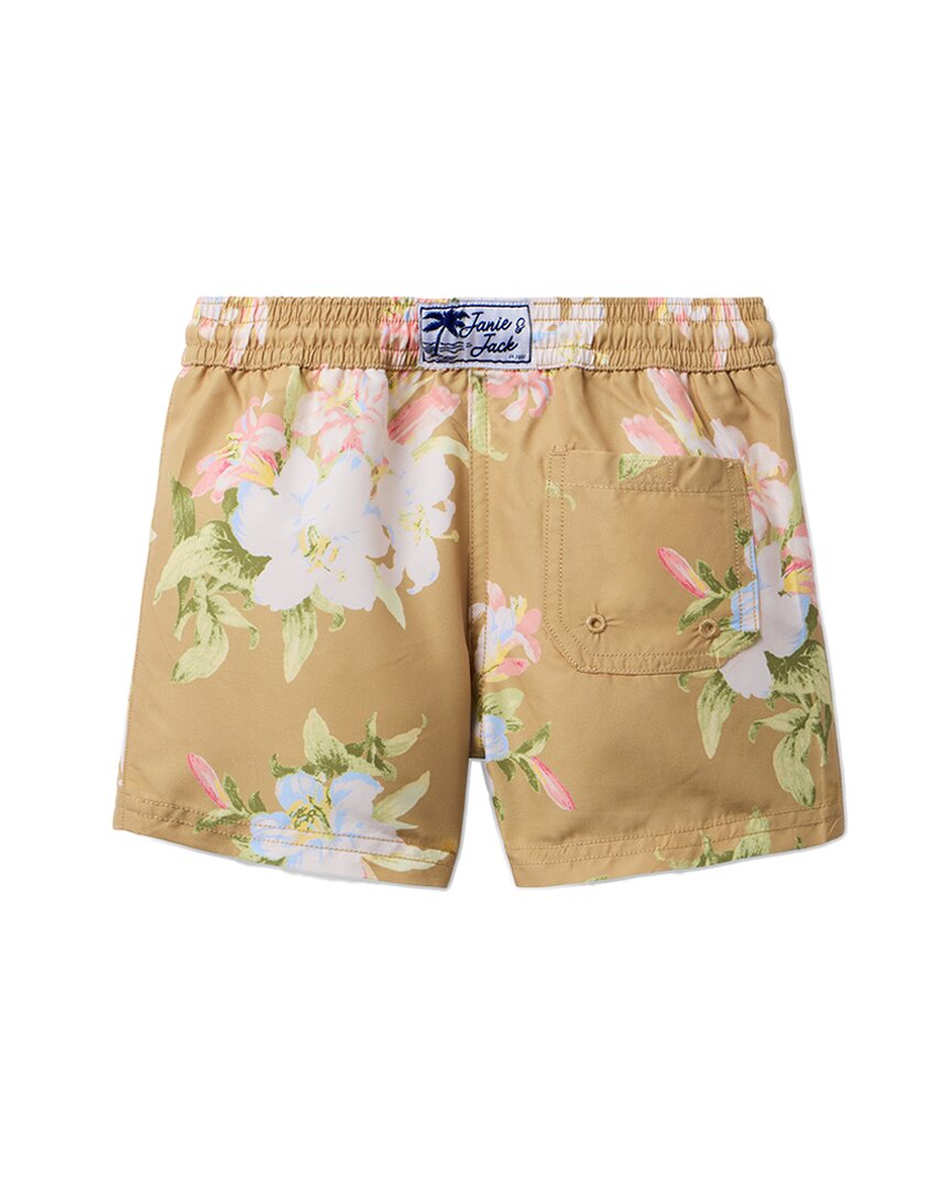 Janie And Jack Recycled Floral Swim Trunk