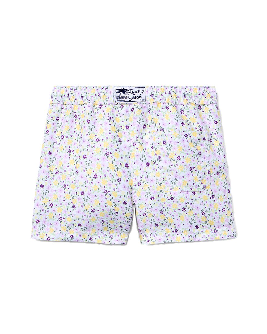 Janie And Jack Recycled Ditsy Floral Swim Trunk