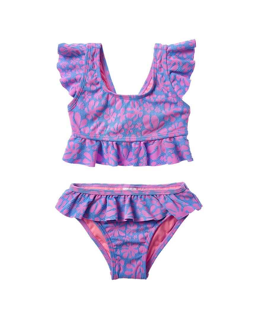 Beach Lingo 2Pc Ruffle Sleeve Bralette & Ruffle Bottom Set