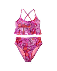 Beach Lingo 2Pc Rem Cup Ruffle Bralette & Bottom Set