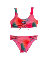 Pq Swim Lace-Up 2Pc Bikini Set