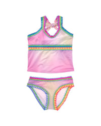 Pq Swim Rainbow Embroidered 2Pc Tankini Set