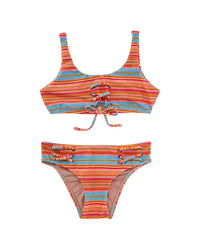 Pq Swim Lace-Up 2Pc Bikini Set