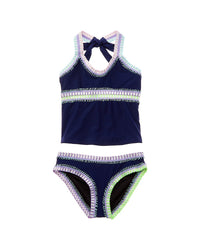 PilyQ Pilyq 2Pc Rainbow Embroidered Tankini Set
