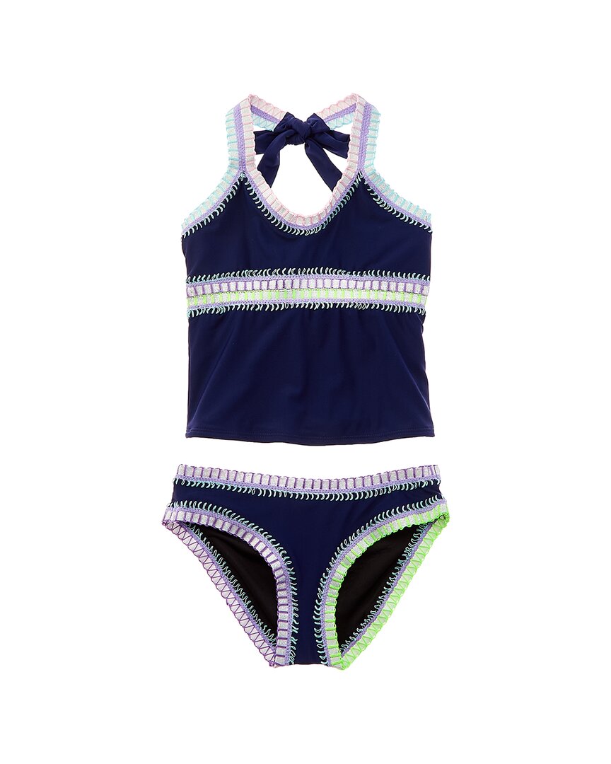PilyQ Pilyq 2Pc Rainbow Embroidered Tankini Set