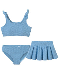 Andy & Evan Blue Terry Bikini Cover Up & Bikini Set