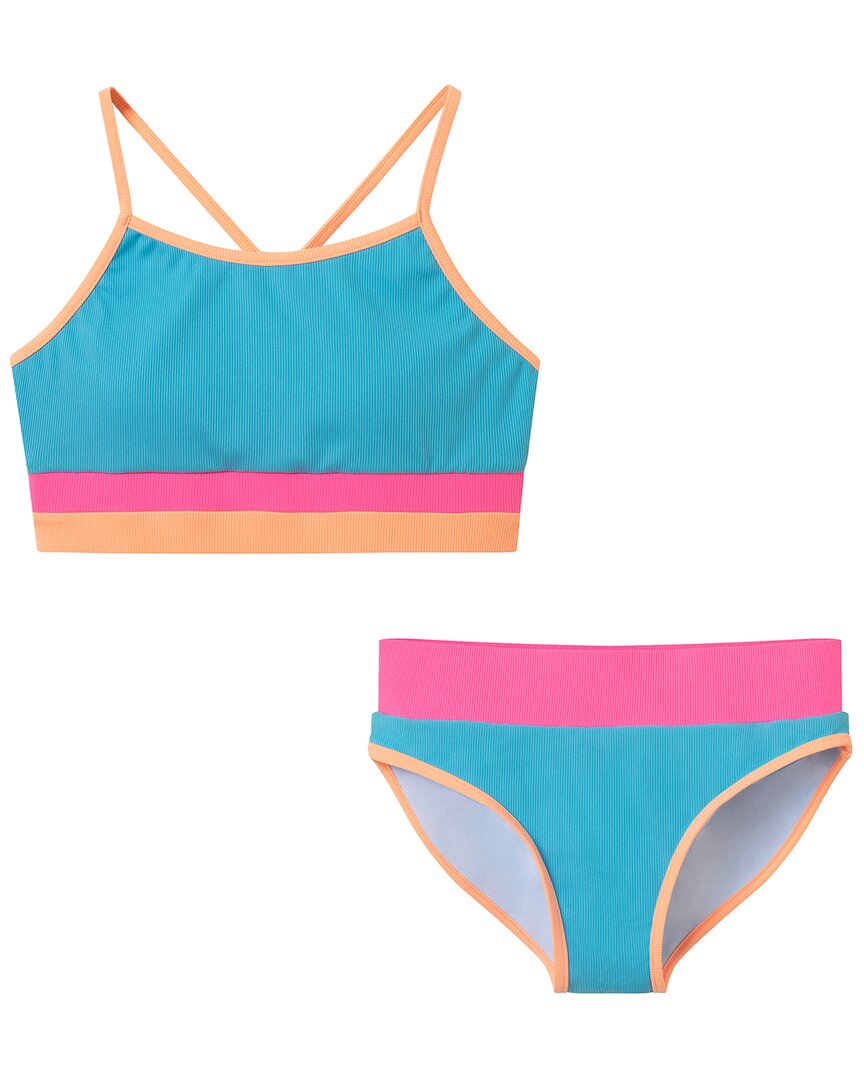 Andy & Evan Blue Rib Colorblock Bikini