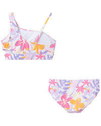 Andy & Evan Palm Print Asymmetrical Bikini