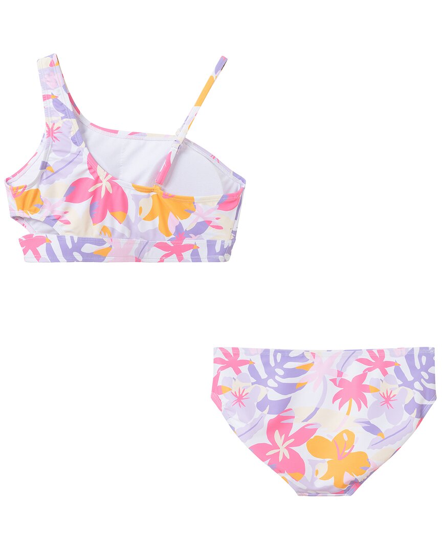 Andy & Evan Palm Print Asymmetrical Bikini