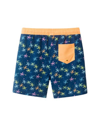 Andy & Evan Navy Palm Swim Trunk