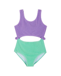 Andy & Evan Crinkle Colorblock One-Piece