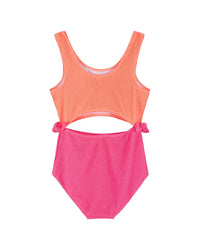 Andy & Evan Crinkle Colorblock One-Piece