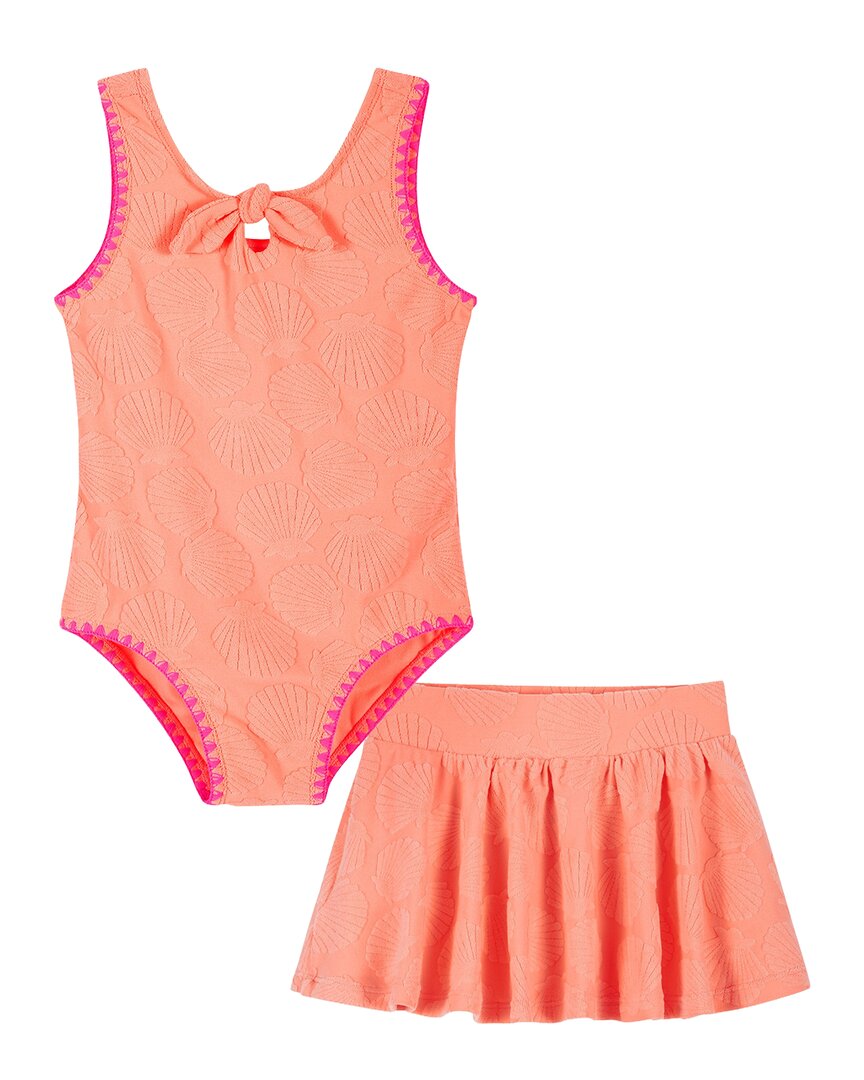 Andy & Evan Coral Terry One-Piece Swimsuit