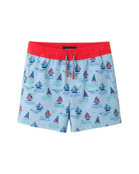 Andy & Evan Navy Sailboat Swim Trunk