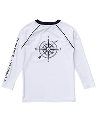 Snapper Rock Compass White Rash Top