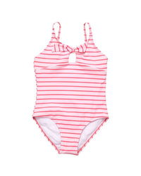 Snapper Rock Stripe Sustainable Bow Swimsuit
