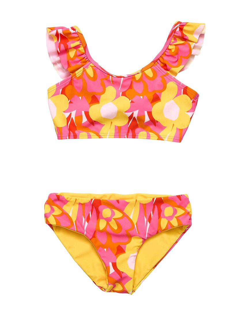 Snapper Rock Pop Of Sunshine Frill Crop Bikini