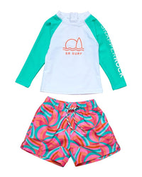 Snapper Rock Geo Melon Sustainable Baby Swim Set