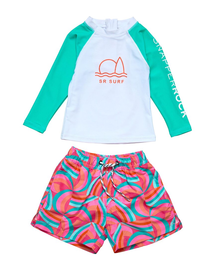 Snapper Rock Geo Melon Sustainable Baby Swim Set