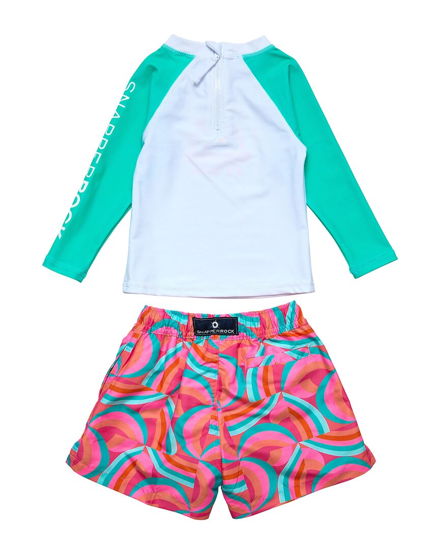 Snapper Rock Geo Melon Sustainable Baby Swim Set