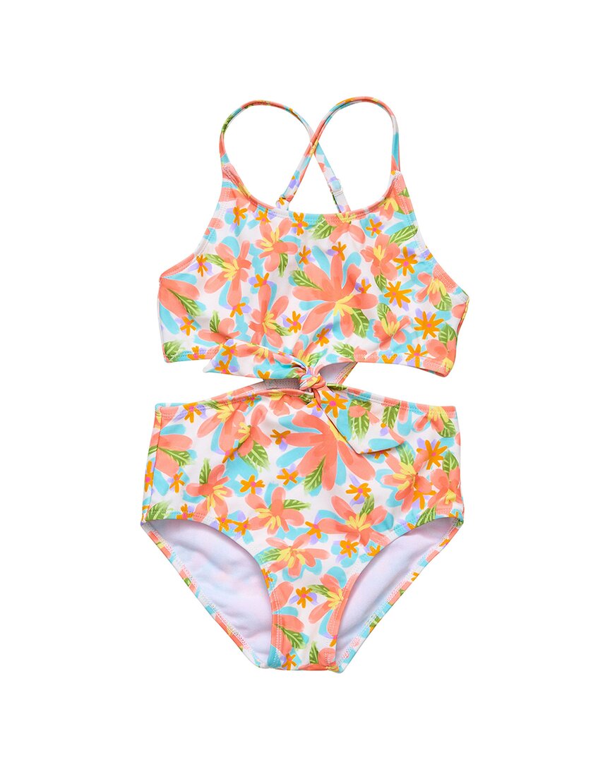 Snapper Rock Hawaiian Luau Sustainable Cut Out Swimsuit