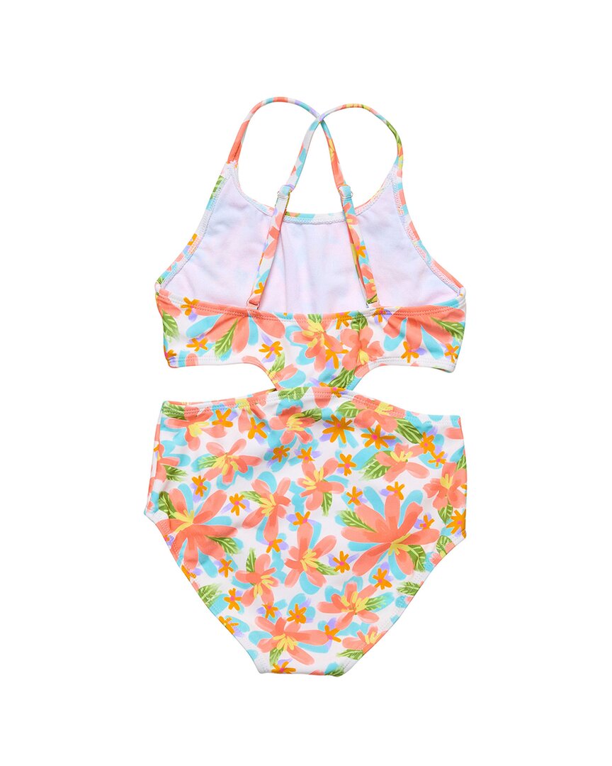 Snapper Rock Hawaiian Luau Sustainable Cut Out Swimsuit