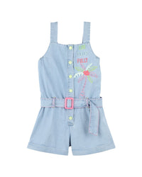 Billieblush Denim Embroidered One-Piece