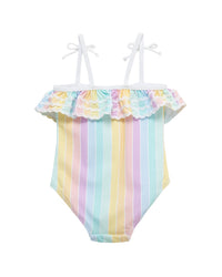Little Me Multi Stripe Swimsuit