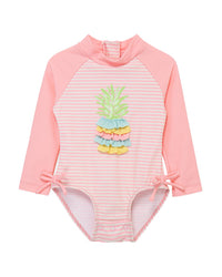 Little Me Pineapple One-Piece Rashguard