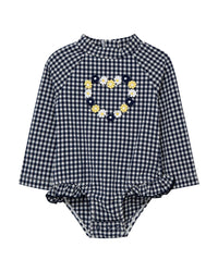 Little Me Gingham One-Piece Rashguard