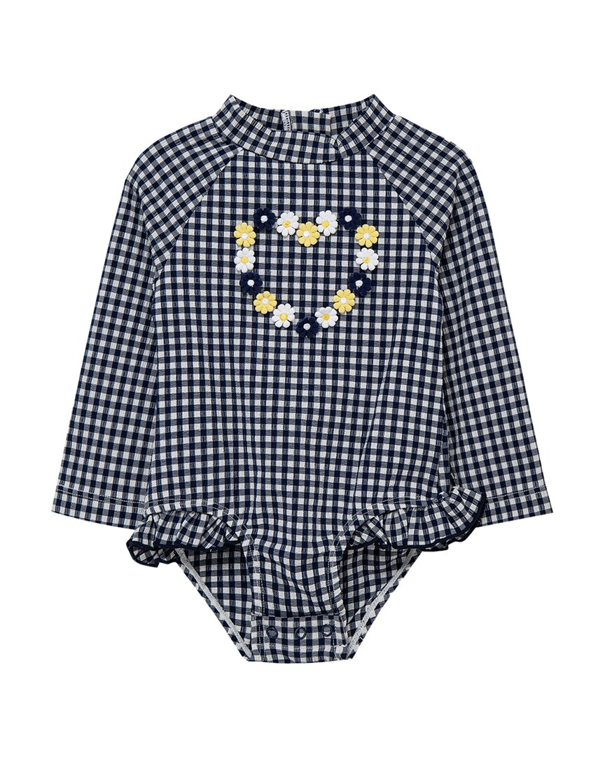 Little Me Gingham One-Piece Rashguard