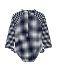 Little Me Gingham One-Piece Rashguard
